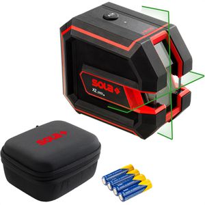 SOLA Kreuzlinienlaser 71014001, X2 Green, grüne Laser, selbstnivellierend, mit Tasche