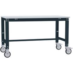 Manuflex AU7329.7016 Arbeitstisch UNIVERSAL Spezial mobil mit PVCplatte, BxTxH = 1250 x 600 x 752-972 mm Anthrazit