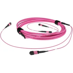ACT 15 meter Multimode 50/125 OM4(OM3) polarity A fiber trunk cable with 2 MTP/MPO female connectors (15 m), Netzwerkkabel