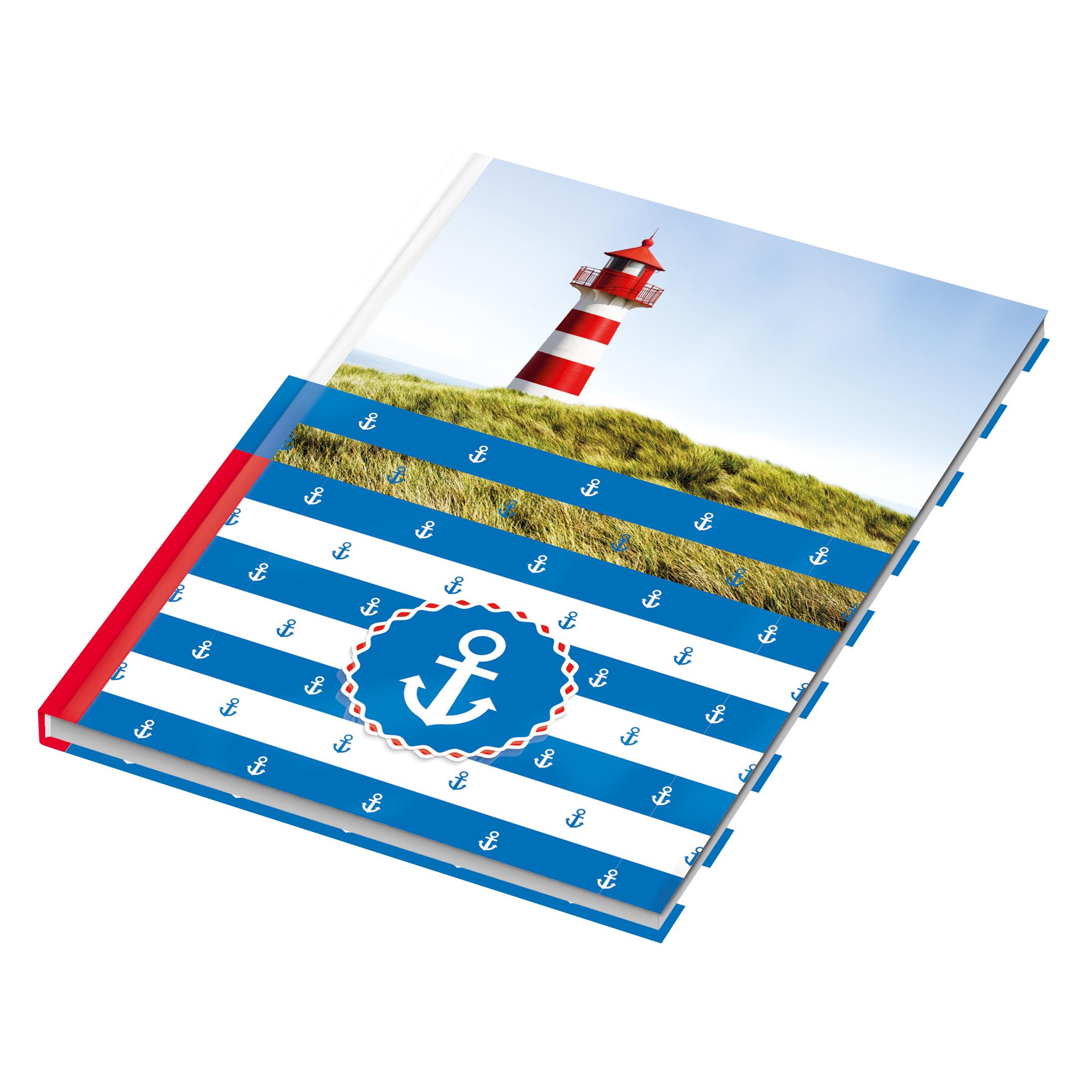 Rnk Verlag Notizbuch "Maritim", DIN A5, kariert (A5, Kariert, Harter Einband) (46792)