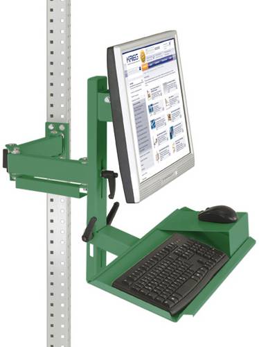 Manuflex ZB3628.6011 Ergonomie Monitorträger für UNIVERSAL und PROFI mit Tastatur- und Mausfläche, VESA-Adapter 100mm