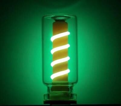 Inspired Living Retro Touch Dimmable USB Mood Lamp With Spring Design green