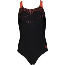 ARENA Mädchen Sport Badeanzug Trick, Größe 128 in Schwarz Schwarz