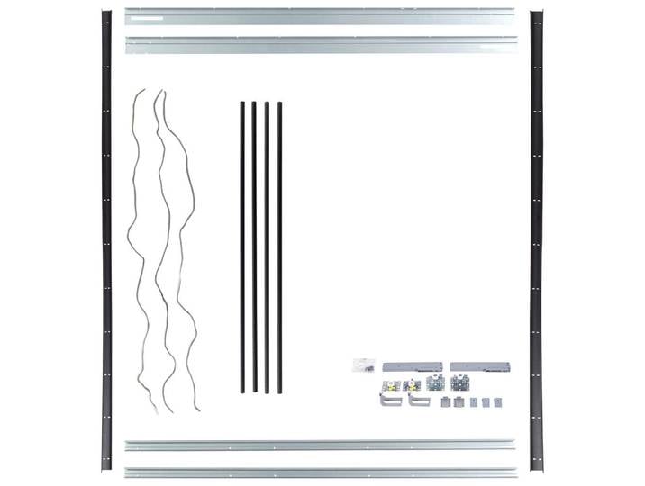 Kleiderschrank, Schwarz, 225x242 cm, Metall & Kunststoff, Schlafzimmer