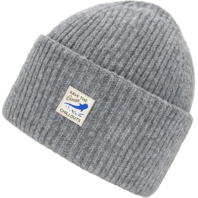Beanie CHILLOUTS "Terra Hat", Damen, grau, Strick, Obermaterial: 65% Polyacryl, 13% Polyamid, 13% Polyester, 6% Wolle, 3% Elasthan, Mützen Beanie, Urban-casual Beanie