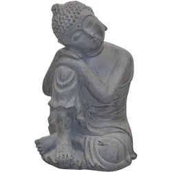 möbel direkt online Standdekoration Sitzender Buddha grau