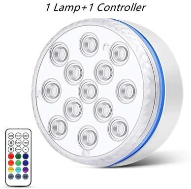 Uplifted Finds Updated Submersible 13LED Underwater Light With Remote Control 8.5 Cm 1 Light 1 Controller