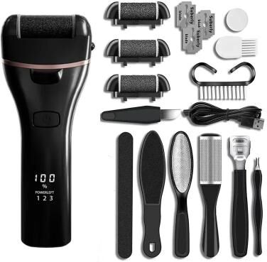 Uplift Essentials Electric Foot Sandpaper Callus Remover black Set