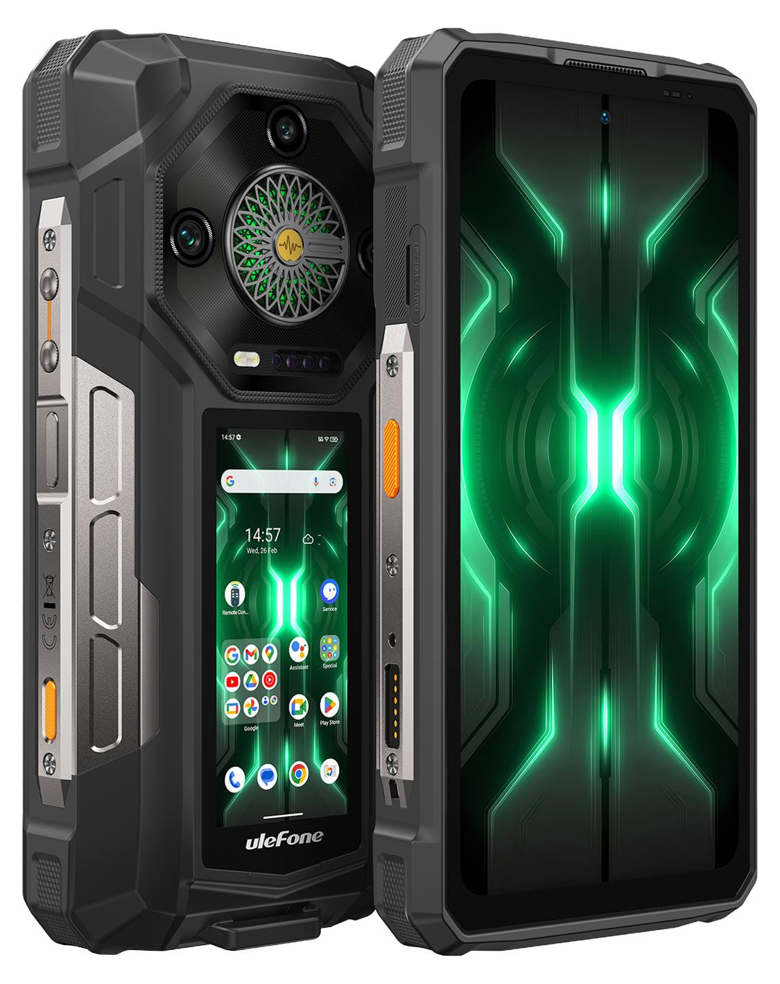 Ulefone Armor 33 Pro Smartphone, 17,6 cm (6,95 inch), 16 GB, 512 GB, 50 MP, Android 14, zwart