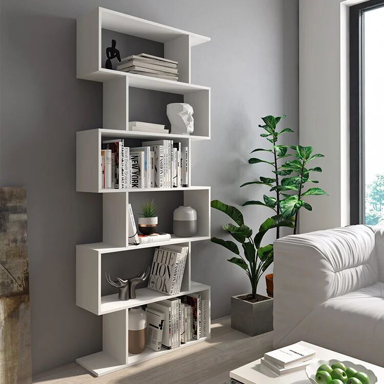 garneroarredamenti Libreria 80x191h cm ufficio moderna bianco opaco Carry