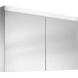 Schneider PATA LED-Spiegelschrank, 2 Türen 60/60cm, 1195x120x756mm, Beleuchtung oben dimmbar, 161.120.01.0201, Ausführung: CH-Norm/Korpus weiss/3000K