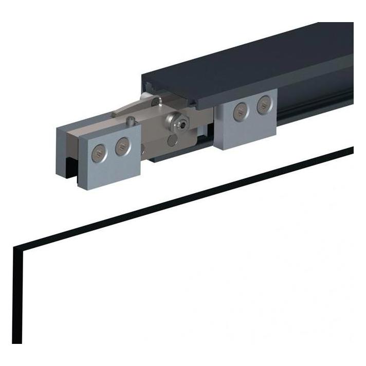 Helm Schiebesystem GT-L 80 2500 mm Schwarz matt beschichtet Glastüren 8-10,76 mm Komplettgarnitur 1250... (0057873)