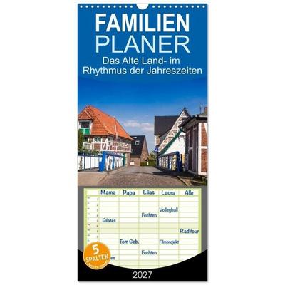 Familienplaner 2027 - Das Alte Land- im Rhythmus der Jahreszeiten mit 5 Spalten (Wandkalender, 21 x 45 cm) CALVENDO