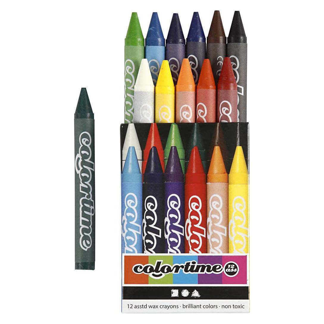Colortime Wax Crayons (24x) (5712854371742)