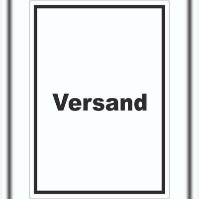 HB-Druck Versand Aufkleber mit Text Lieferung shipping hochkant A0 (841x1189mm)