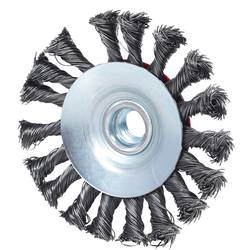 KS Tools 340.0048 Kegelform-Stahldrahtrundbürste 0,5mm, Ø 100mm