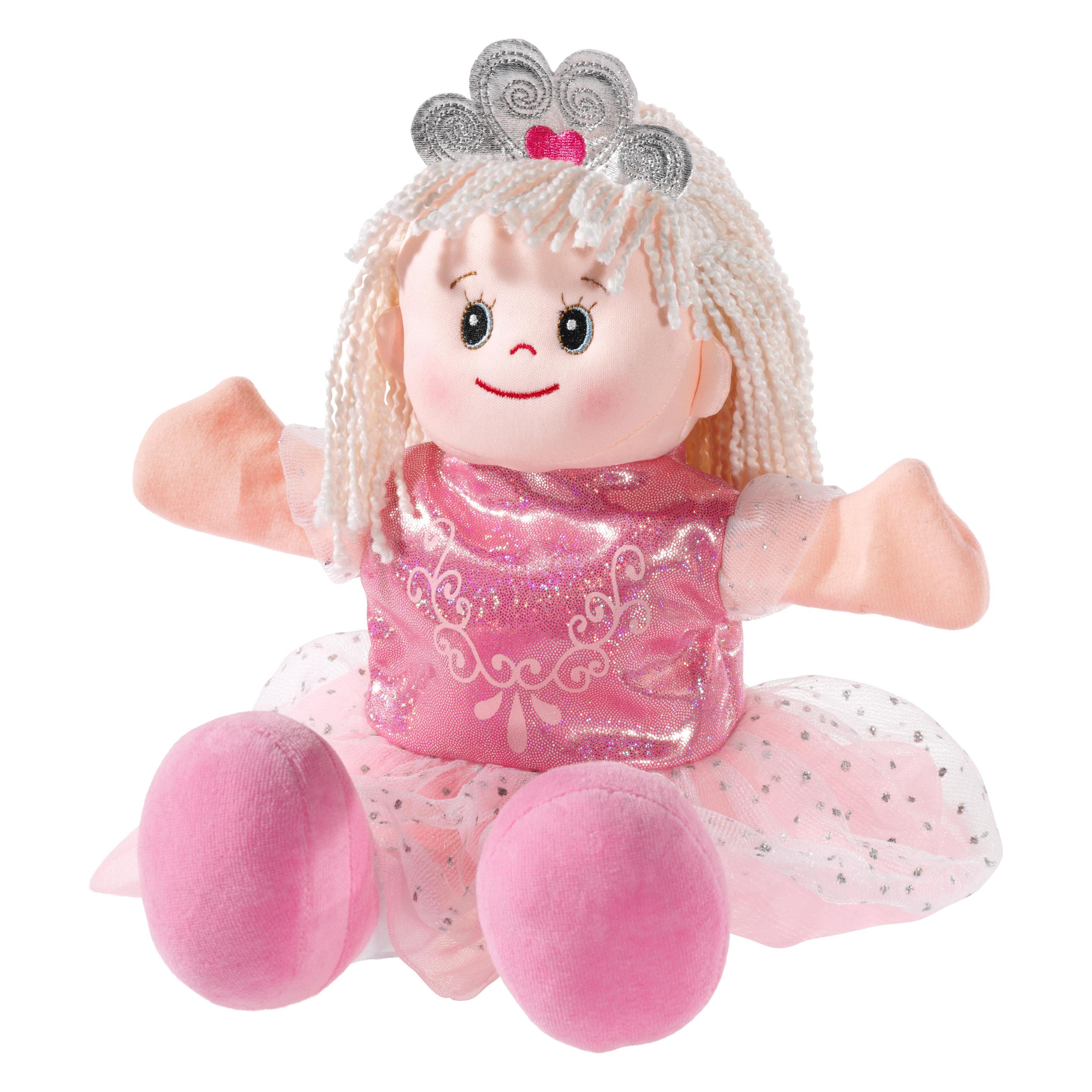 Heunec 395077 Plüschtier, Handspielpuppe, Puppentheater, Prinzessin, rosé, 30 x 27 x 7 cm (395077)