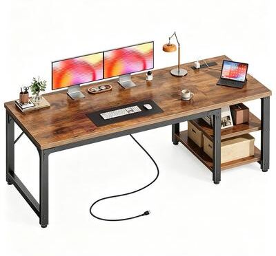 No Computer Desk with Power Outlets