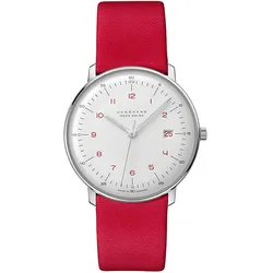 Junghans 59/4325.02 max bill Unisex-Funkuhr Mega Solar Rot