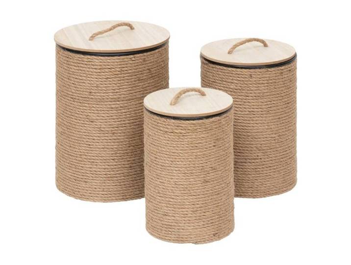 Coffre  Bill  beige D36 x H49 5cm - Atmosphera Créateur d'intérieur