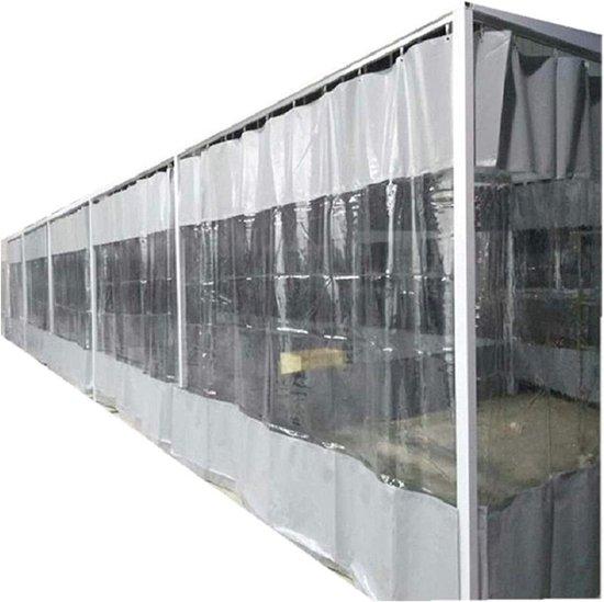 Terrasgordijn Wasserabweisend PVC 250 x 320 cm Grau Außen schützen