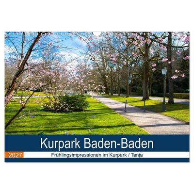 Kurpark Baden-Baden (Wandkalender 2027 DIN A3 quer), CALVENDO Monatskalender