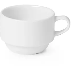 12x Kaffee-Tasse, Delta, 170 ml,weiß, Hotel Porzellan, ⌀ 80mm