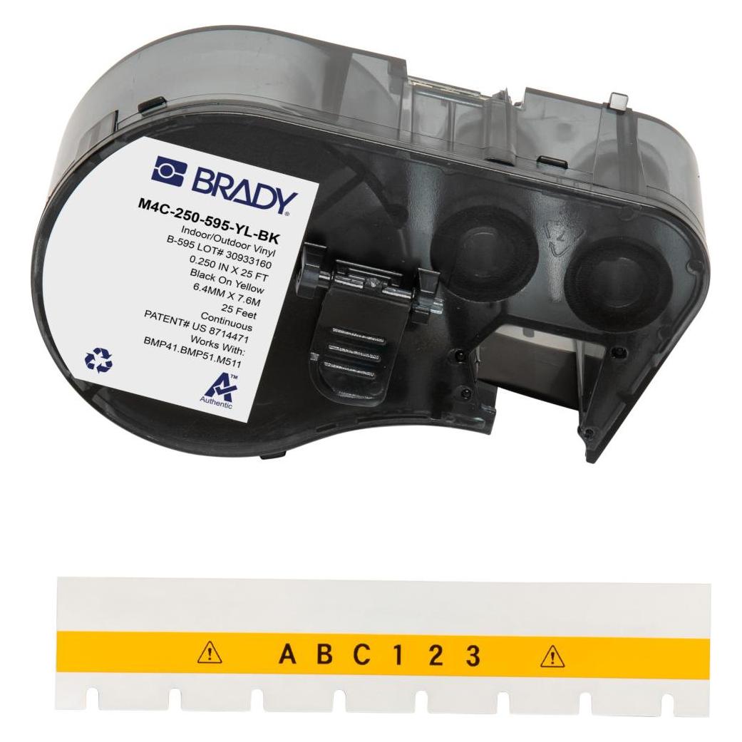 Brady BMP41/BMP51/BMP53/M511 Label (M4C-250-595-YL-BK)