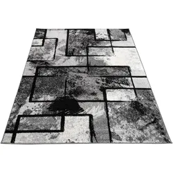 KURZFLORTEPPICH, geometrisch, Grau, 240 x 340 cm