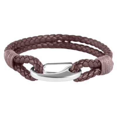 Armband ADELIA´S "Armband – Textilarmband aus Leder 22 cm", braun, Armbänder, Damen, 22cm, Leder, Armband, Schöne Geschenkidee zum einfach so