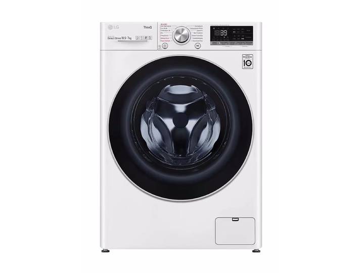 LG V7WD107H2E Waschtrockner Kombigerät – silber