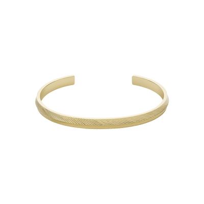 Armspange FOSSIL "Schmuck Geschenk Edelstahl Armschmuck SADIE", gold (gelbgoldfarben), Armbänder, Damen, Edelstahl, Armspange