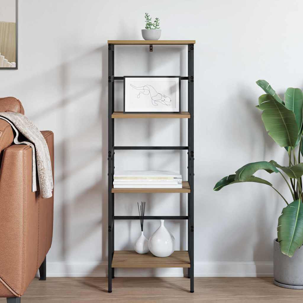 Trent Austin Design Steel Etagere Bookcase Artisan Oak (3 Shelves) 115cm. H x 40cm. W x 29.5cm. D