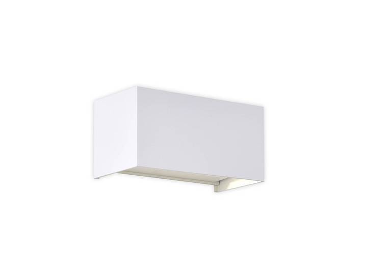 LED-wandlamp buiten Davos double, dimbaar, wit / opaal, Aluminium, LED wandlamp buiten