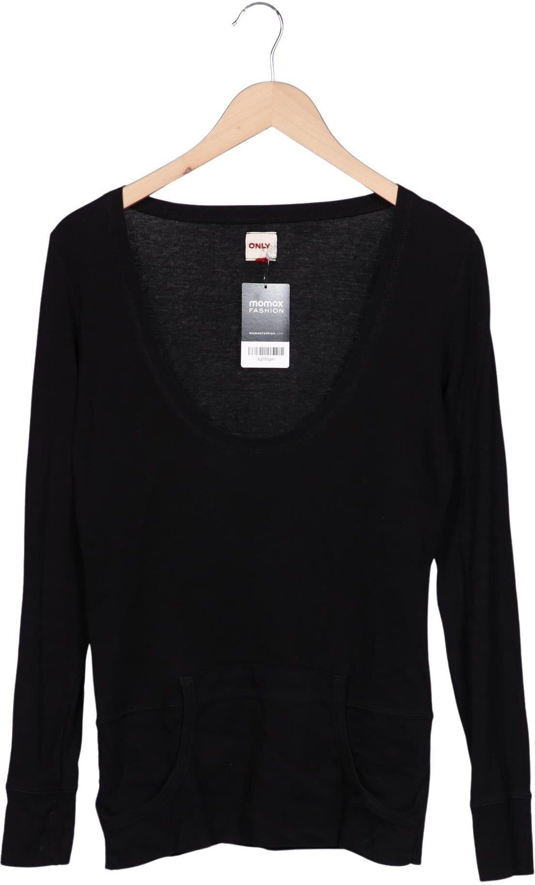 Only Damen Langarmshirt, Schwarz, Gr. M, Baumwolle - Second Hand