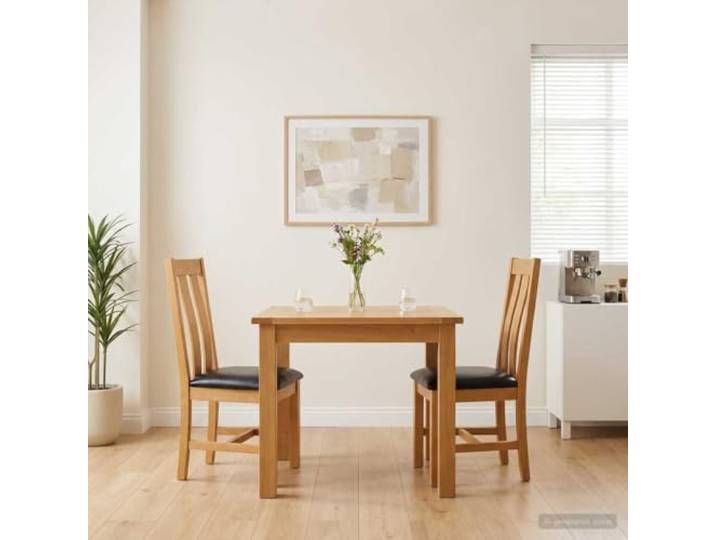 KGHFDVB Esszimmerstuhl 2er Set Massivholz Eiche Schwarz 45x54x100 cm Stabiler Eichenrahmen, bequeme Schaumstoffpolsterung, modernes Design, einfache Montage, pflegeleichte Oberfläche