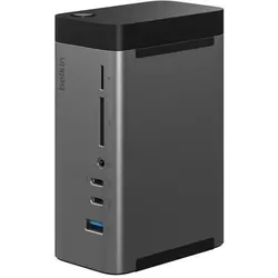 Belkin CONNECT USB-C 11-in-1 Pro GaN Dock 150W 2xHDMI INC020kqSY (USB-C, 11 Ports), Dockingstation + USB Hub, Grau