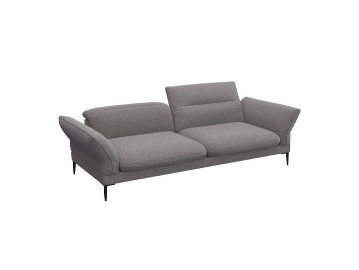 FLEXLUX 3-Sitzer Salino, Funktionssofa, Relaxsofa, Sofa mit Arm- und Kopfteil-Verstellungen, Kaltschaum & Stahl-Wellen