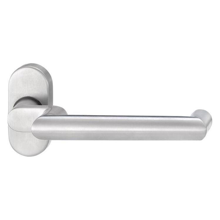 EDI Profiltürdrückerlochteil 1133/2033 Edelstahl EST oval 8 mm gekröpft (Türgarnitur) (1133/2033/00)