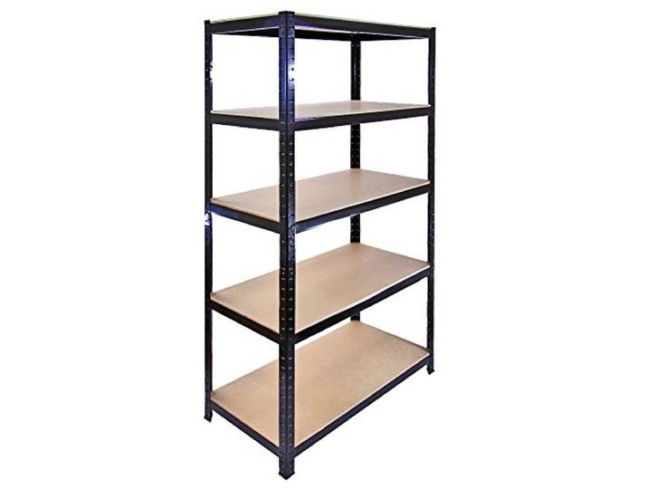 Monster Racking T-Rax Regal Schwerlastregal Lagerregal Garagenregal Kellerregal Warenlagerregal Werkstattregal Stahlregal 90cm x 45cm x 180cm in Schwarz Industrieregal Stahl Metallregal Steckregal
