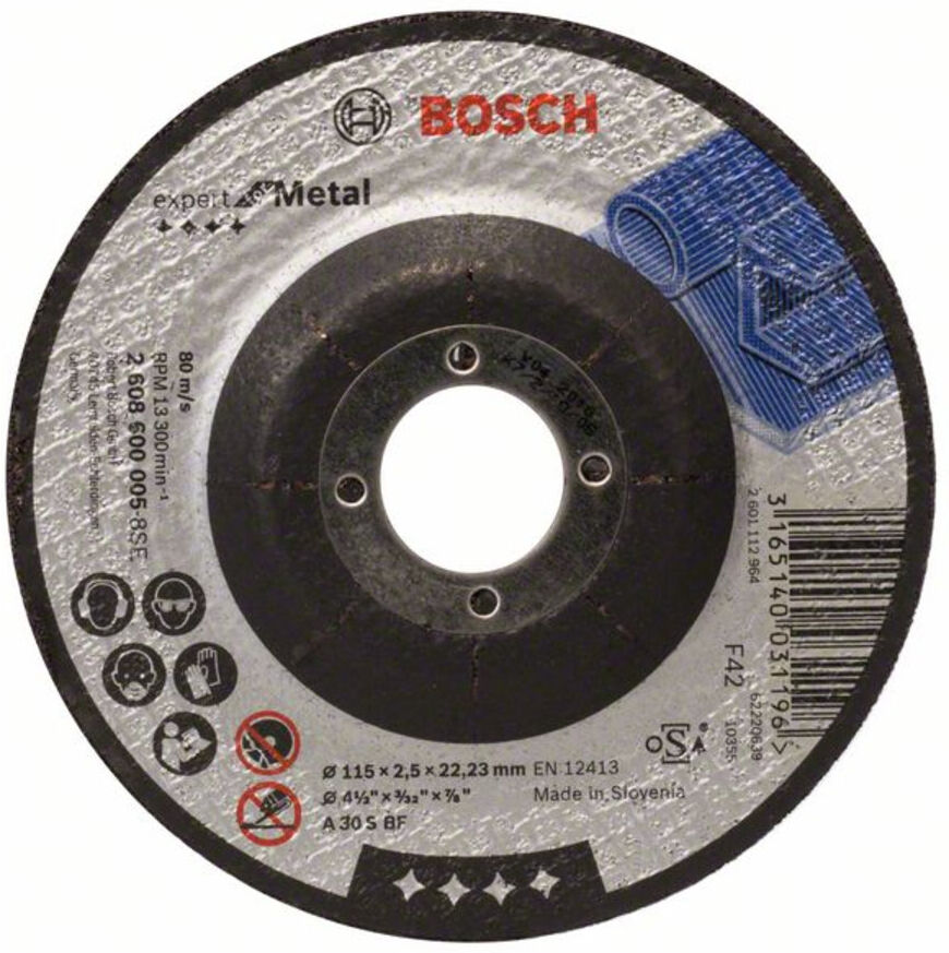 Bosch Power Tools Trennscheibe 115x2,5mm für Stahl 2608600005)