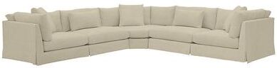 Roswell 3-piece Curved Corner Sectional - Bennett Slate Crypton Home - Ballard Designs