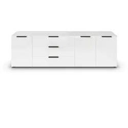 Lowboard Flipp Glas Weiß