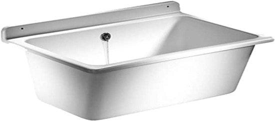 Famanu Waschbecken mit Überlauf - Kunststoff - Badrenovierung - 54 cm - Weiß