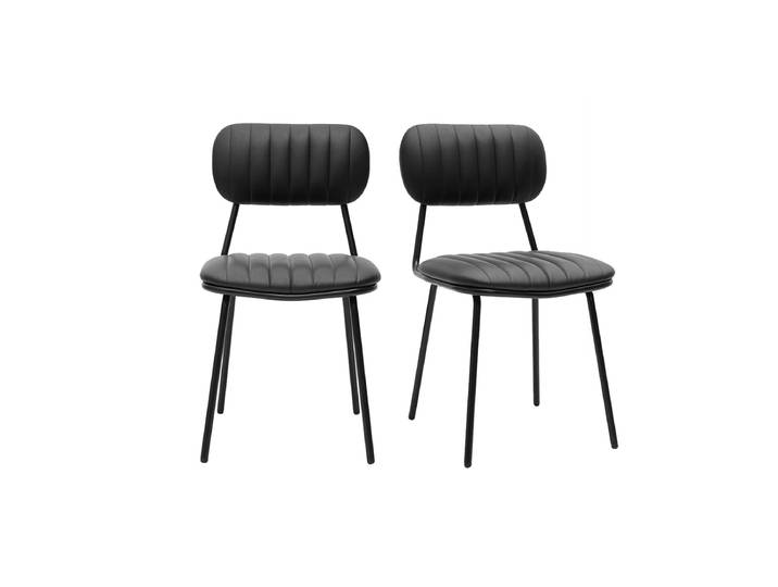 Chaises vintages noires (lot de 2) GALWAY