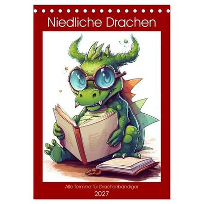 Niedliche Drachen (Tischkalender 2027 DIN A5 hoch), CALVENDO Monatskalender