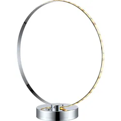 Tischlampe Tischleuchte Nachttischleuchte Leselampe Leseleuchte, Chrom silber, Touchbedienung, LED 12,5W 540Lm warmweiß, LxBxH 30x12x33cm