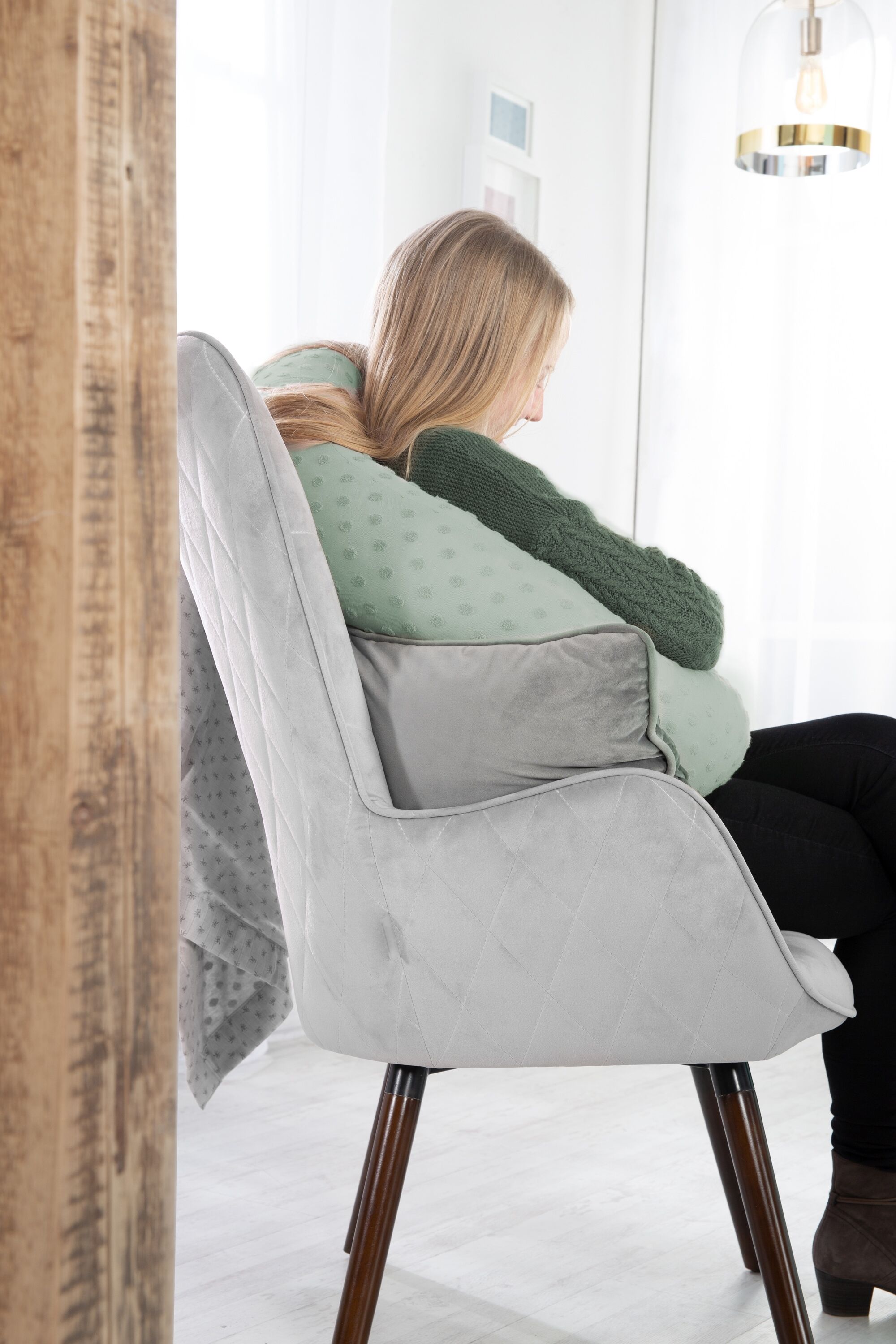 Nestchenschlange ROBA "Lil Planet, frosty green", grün (frosty grün), Obermaterial: 80% Baumwolle, 20% Polyester. Füllung: 100% Polyester, Bettnestchen, Nestchenschlange, GOTS made with organic materials, zertifiziert durch BCS 36081 frosty grün Einheitsg