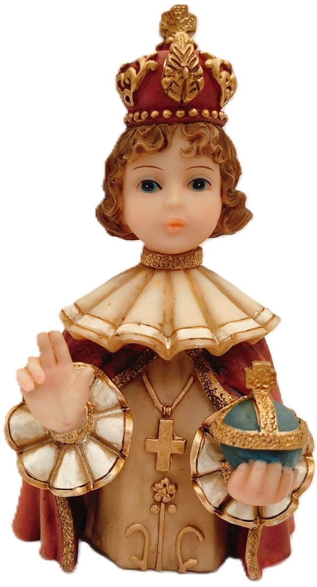 Religieus beeld Kindje Jezus van Praag - 12 cm