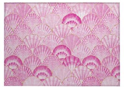 Addison Rugs Indoor/ Outdoor Surfside Seashells Washable Rug New